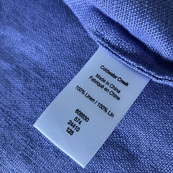 COLDWATER CREEK Lavender Ruched Linen Blazer Jacket Size 18W - Picture 12 of 12